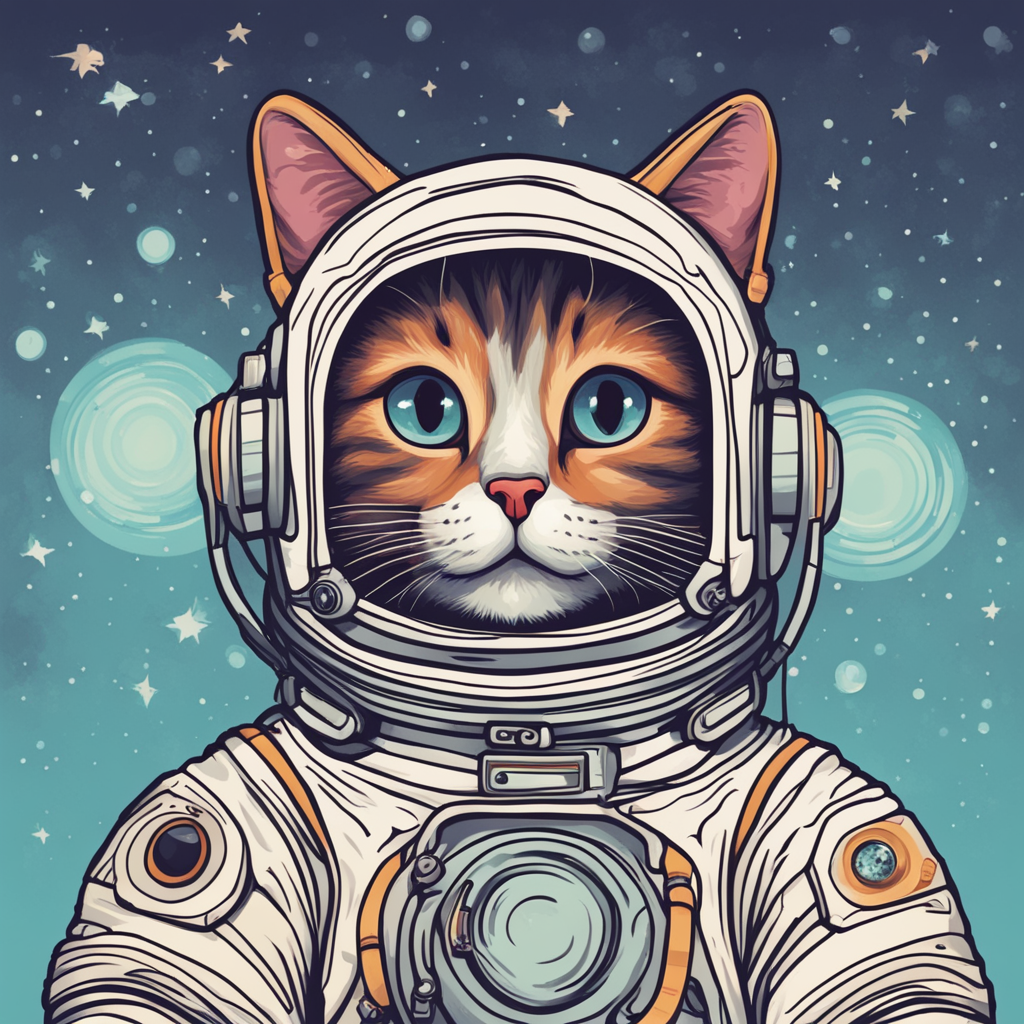 a cat astronaut