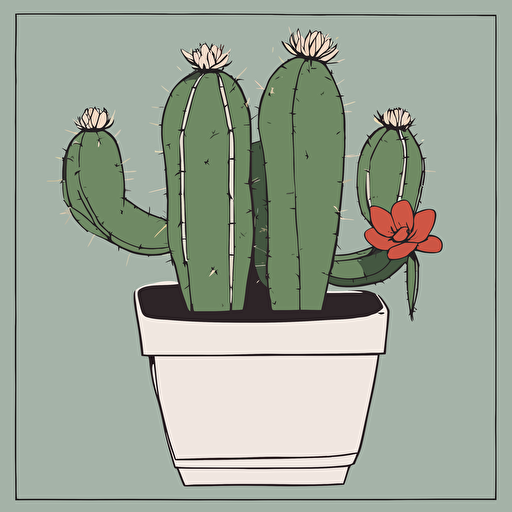 a cactus with a flower