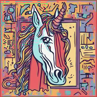a portrait of a unicorn