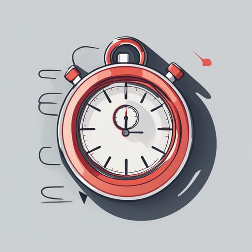 a stopwatch with a checkmark