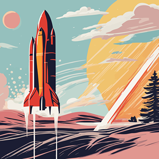 a rocket taking off
