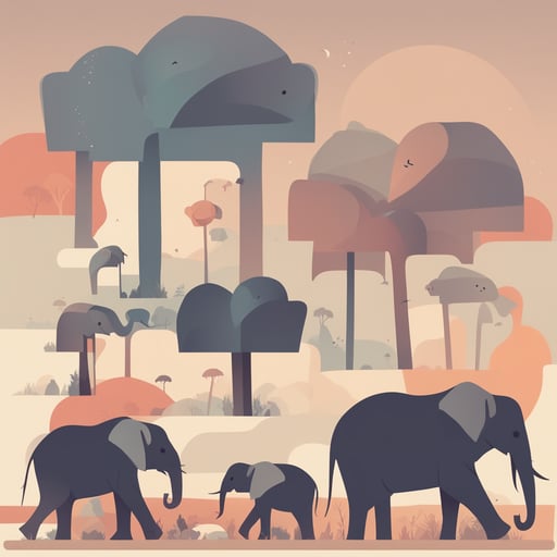 a family of elephants