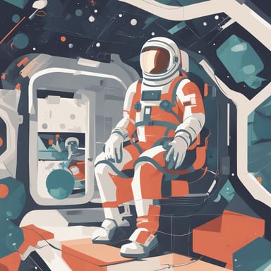 an astronaut on a space station