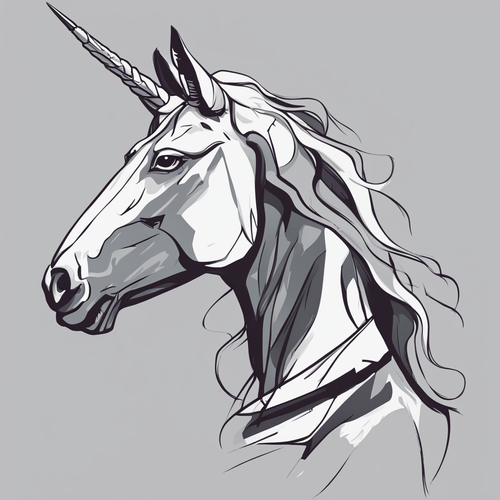 a portrait of a unicorn