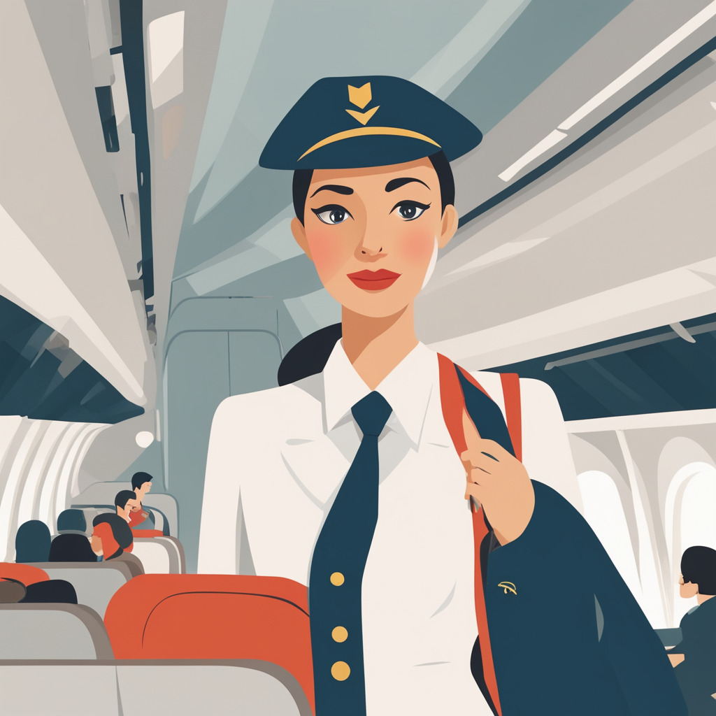 a flight attendant