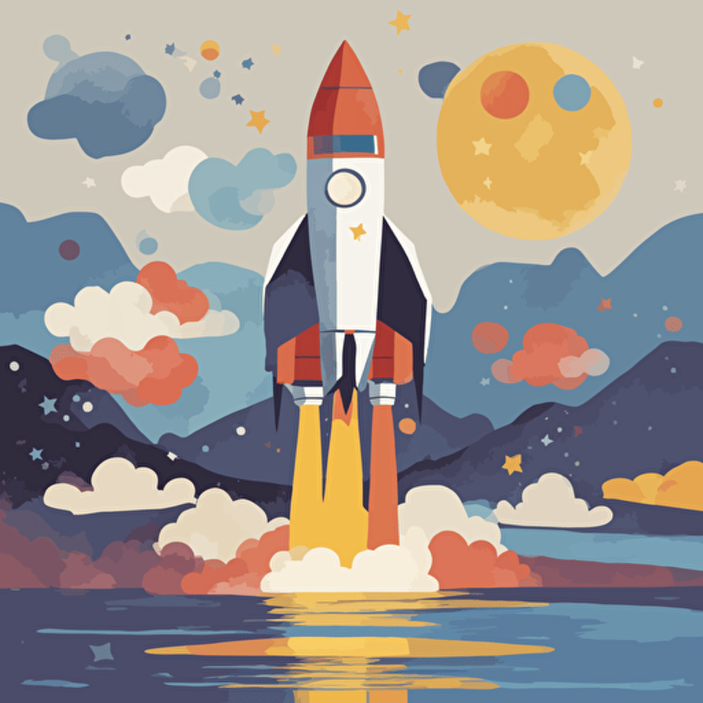 a rocket taking off