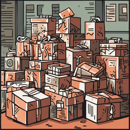 a pile of boxes