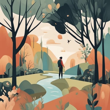 a person exploring nature