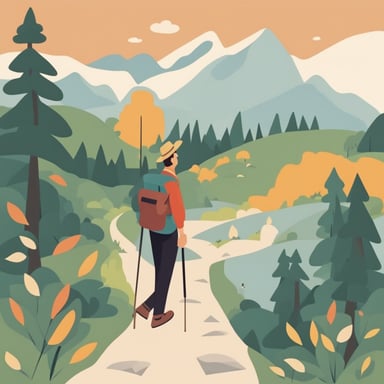 a man hiking