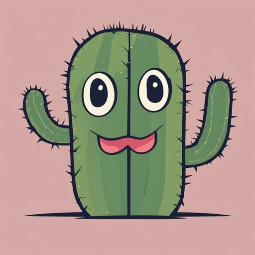 a cactus with a face