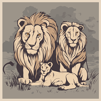 a family of lions