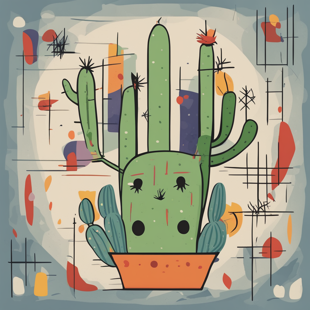 a cactus with a face