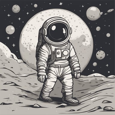 an astronaut on the moon