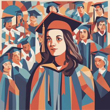 a woman graduating from college