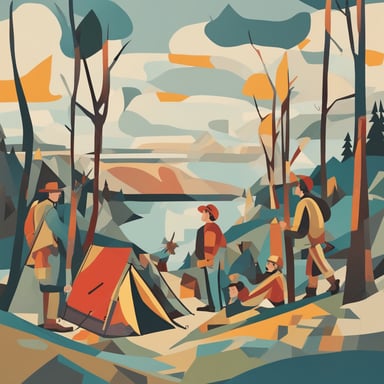 people camping