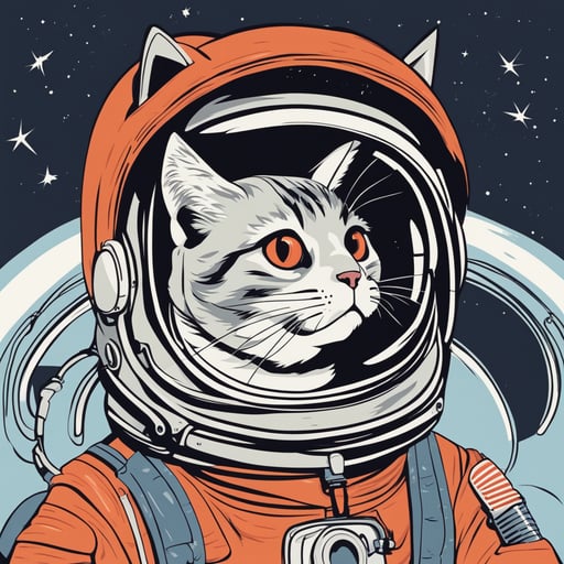 a cat astronaut