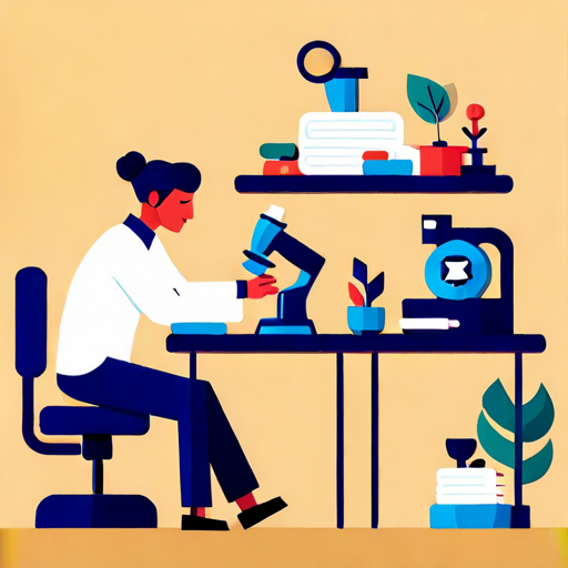 a researcher using a microscope