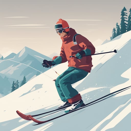 a man skiing 