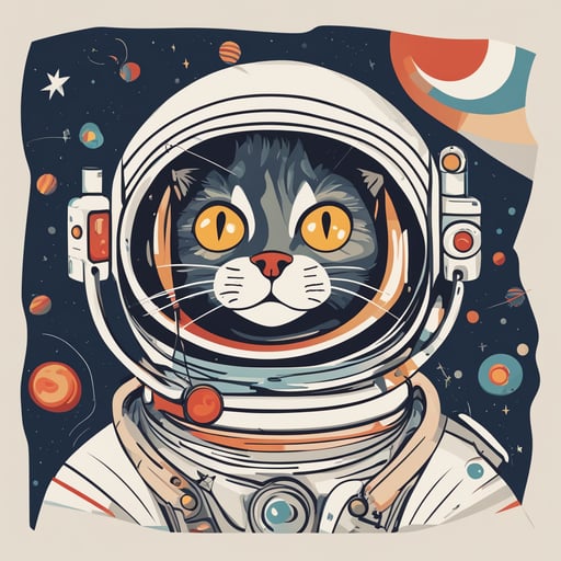 a cat astronaut