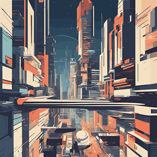 a futuristic cityscape