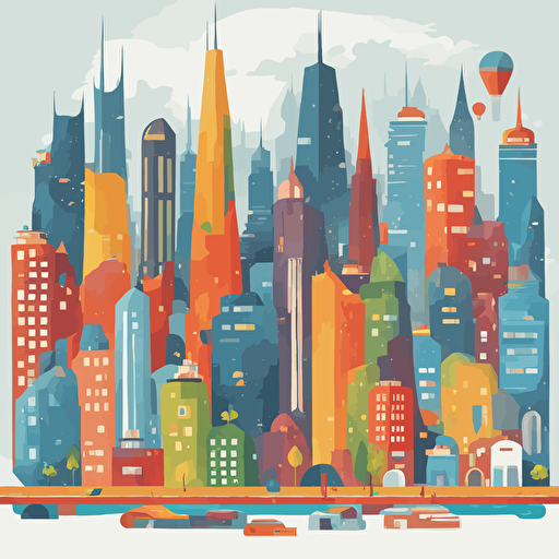 a futuristic cityscape