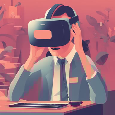 a person using a vr headset