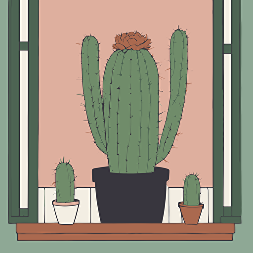 a cactus with a flower