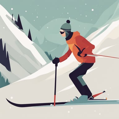 a man skiing 