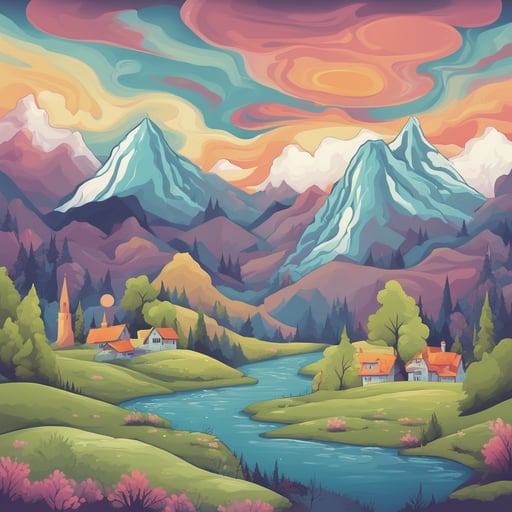 a mountain landscape