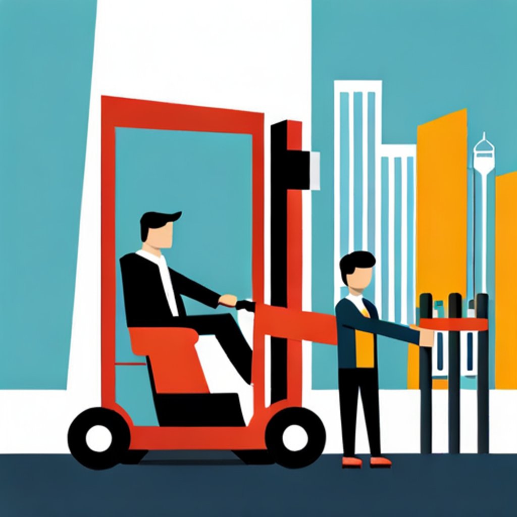 a forklift