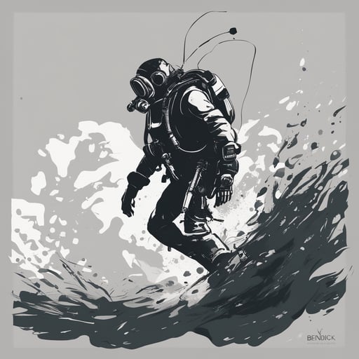 a man scuba diving