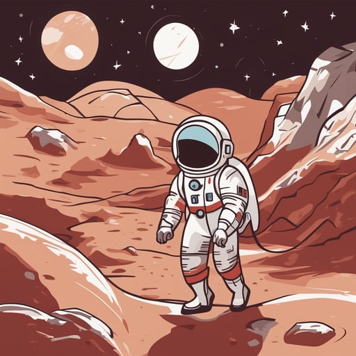 an astronaut on mars