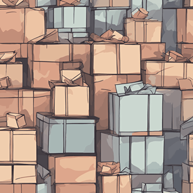 a pile of boxes