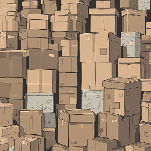 a pile of boxes