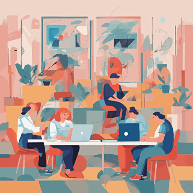 a team of people adjusting a website by moving its parts