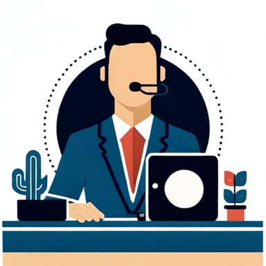 a customer support person 