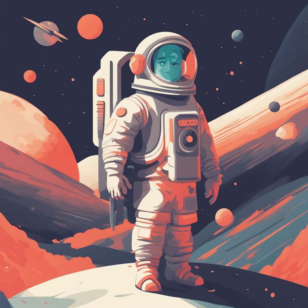 a person in a space suit