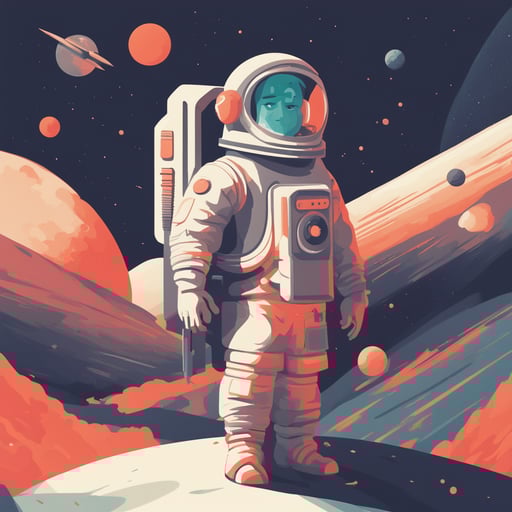 a person in a space suit