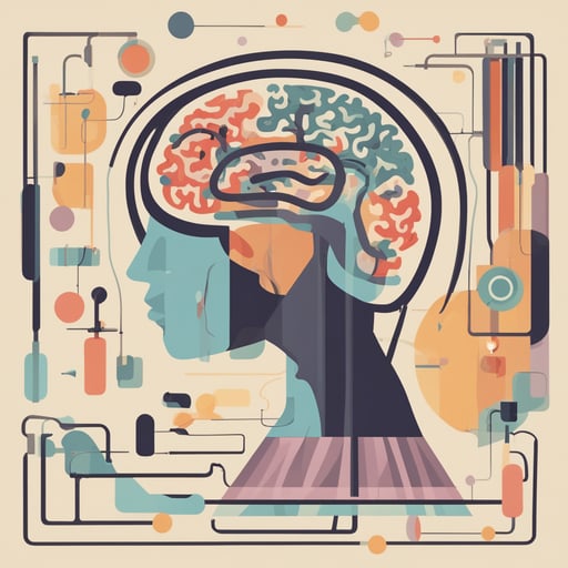 a person with their brain shown connected to a diagram