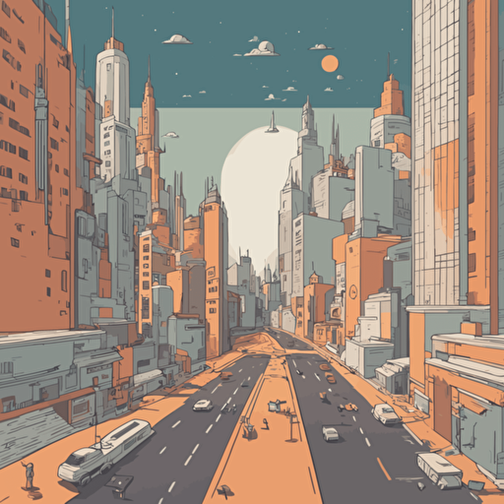 a futuristic cityscape