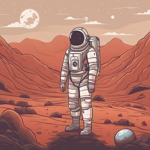 an astronaut on mars
