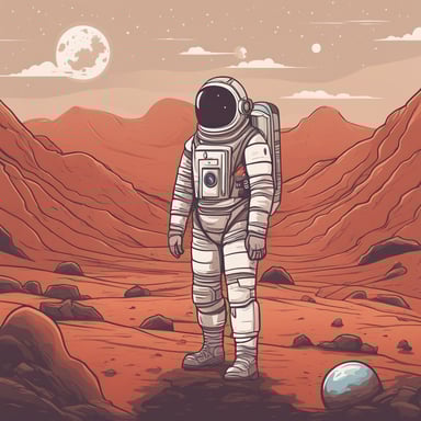 an astronaut on mars