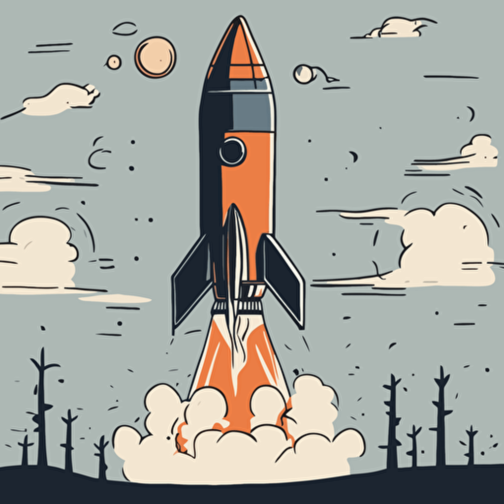 a rocket taking off
