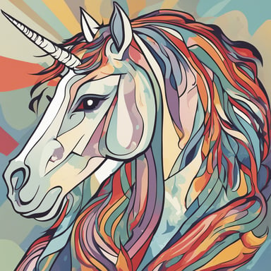 a portrait of a unicorn