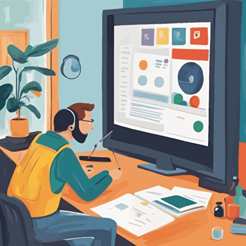 a person having a video conference