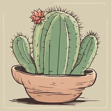 a cactus with a face