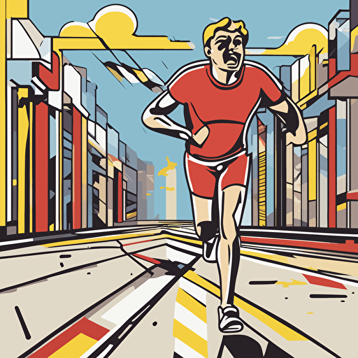 a person passing the finish line