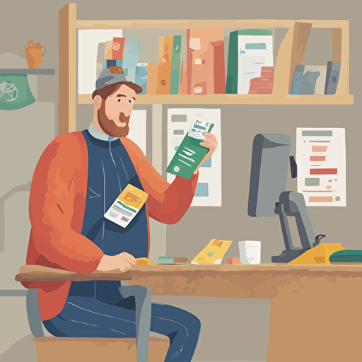 a person paying a fine