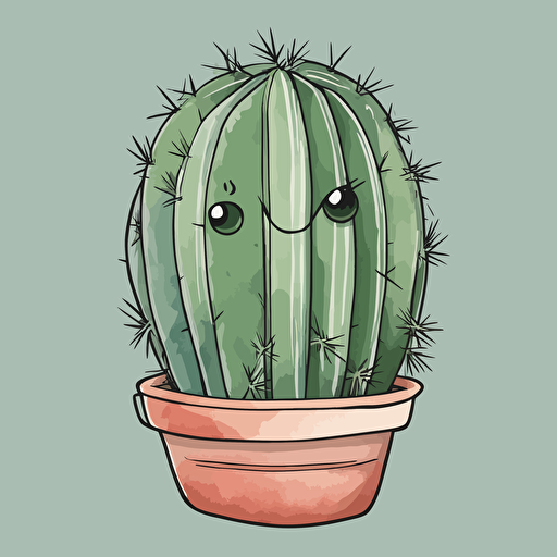 a cactus with a face