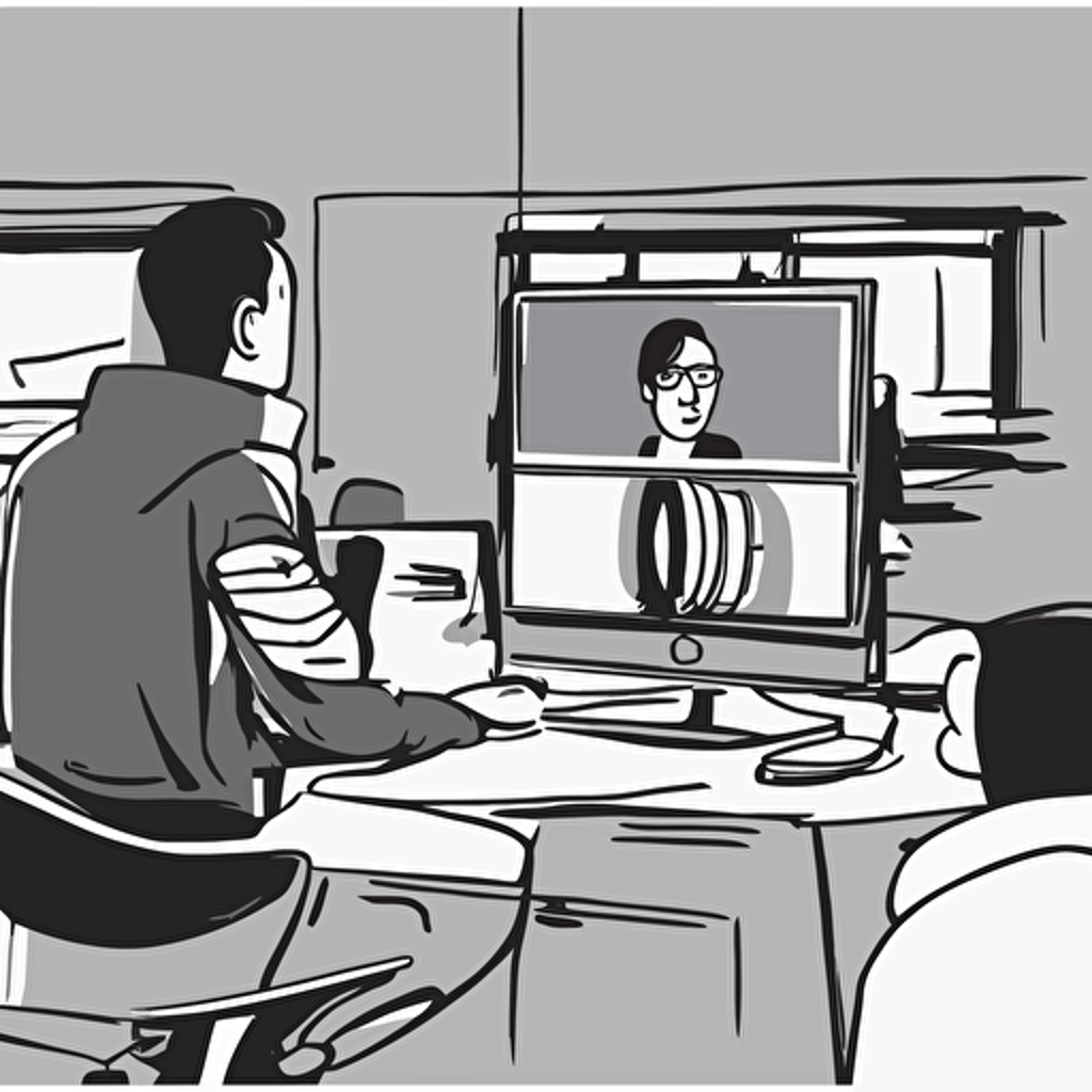 a person having a video conference